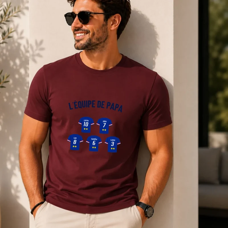 T-shirt personnalisé - L'équipe de papa