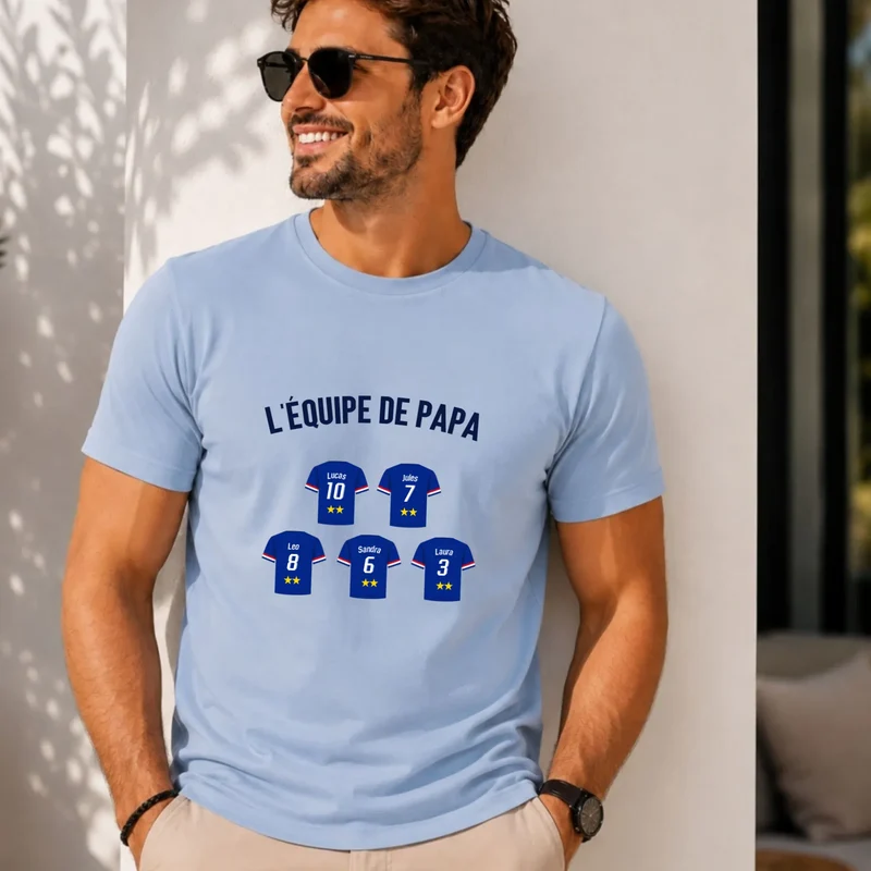 T-shirt personnalisé - L'équipe de papa