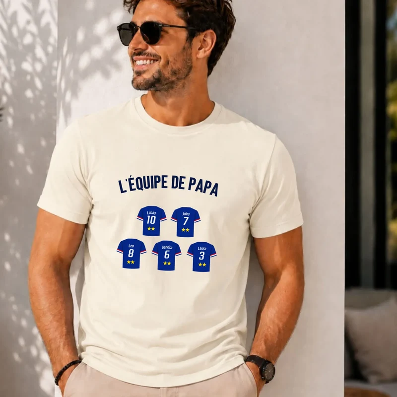 T-shirt personnalisé - L'équipe de papa