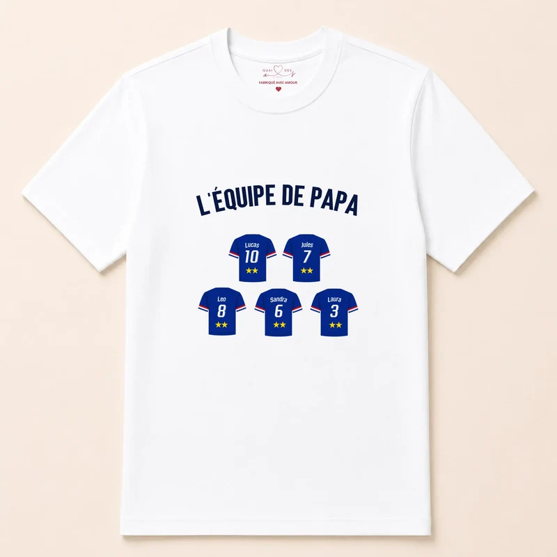 T-shirt personnalisé - L'équipe de papa