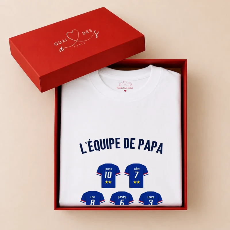 T-shirt personnalisé - L'équipe de papa