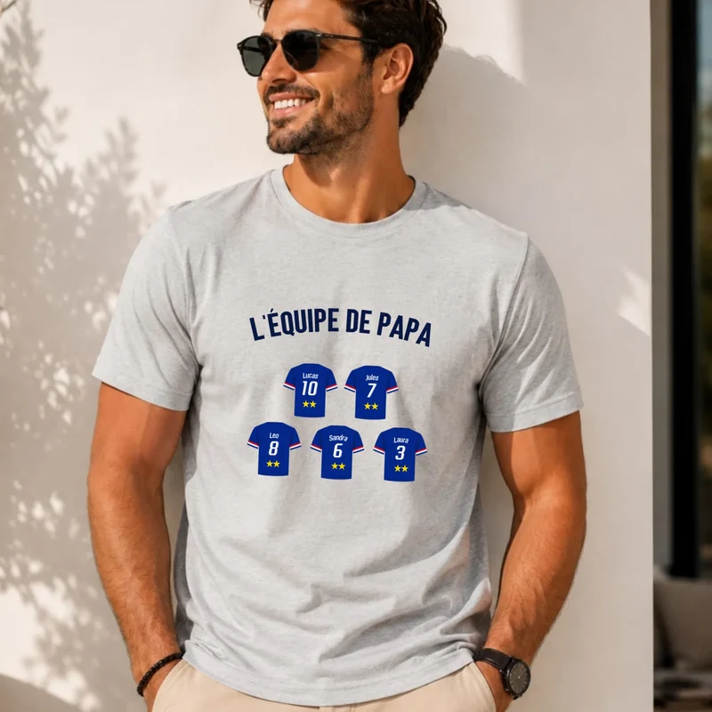 T-shirt personnalisé - L'équipe de papa