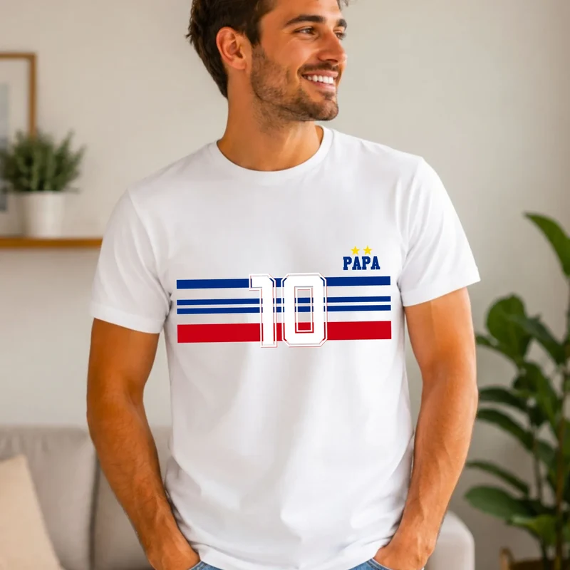 T-shirt Personnalisé - Papa Mini Équipe de France