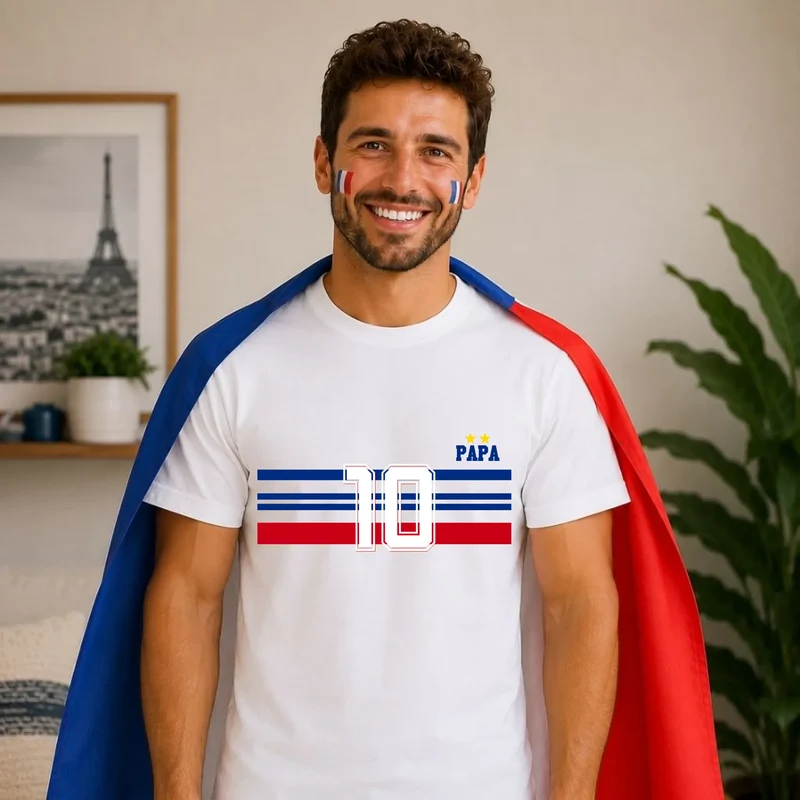 T-shirt Personnalisé - Papa Mini Équipe de France