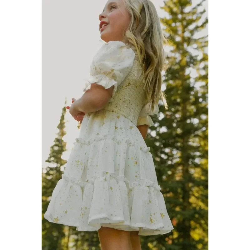 Vintage Sterne Kleid Mutter Tochter