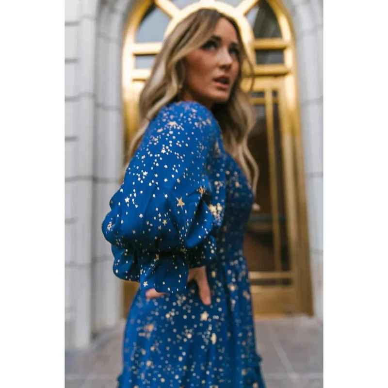 Vintage Sterne Kleid Mutter Tochter