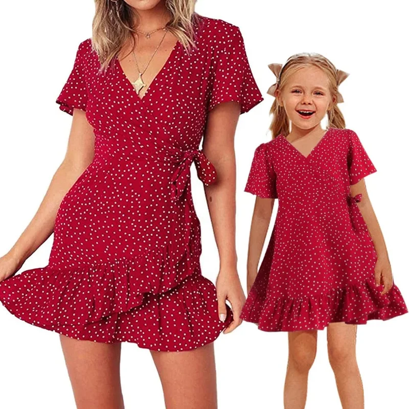 Kleid Mutter Tochter Sommer