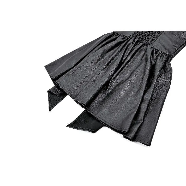Punk-Kleid für Damen mit Karomuster, Patchwork-Einsätzen und unregelmäßigem Saum, ideal als Abschlusskleid