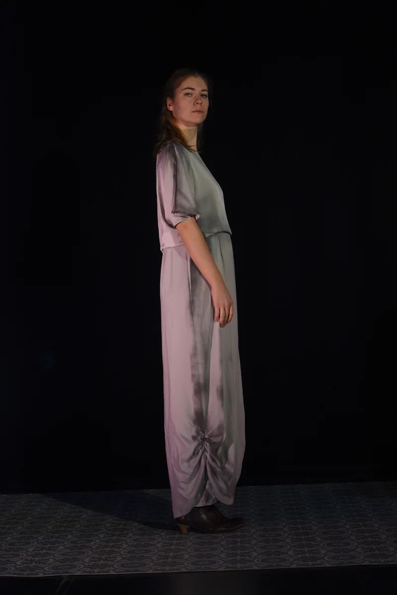 Kleid - Graues Maxikleid - W055