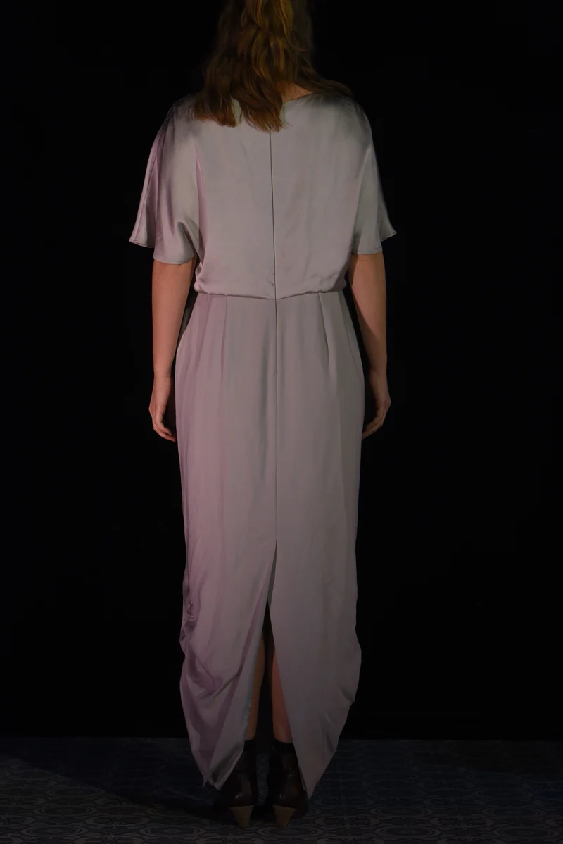 Kleid - Graues Maxikleid - W055