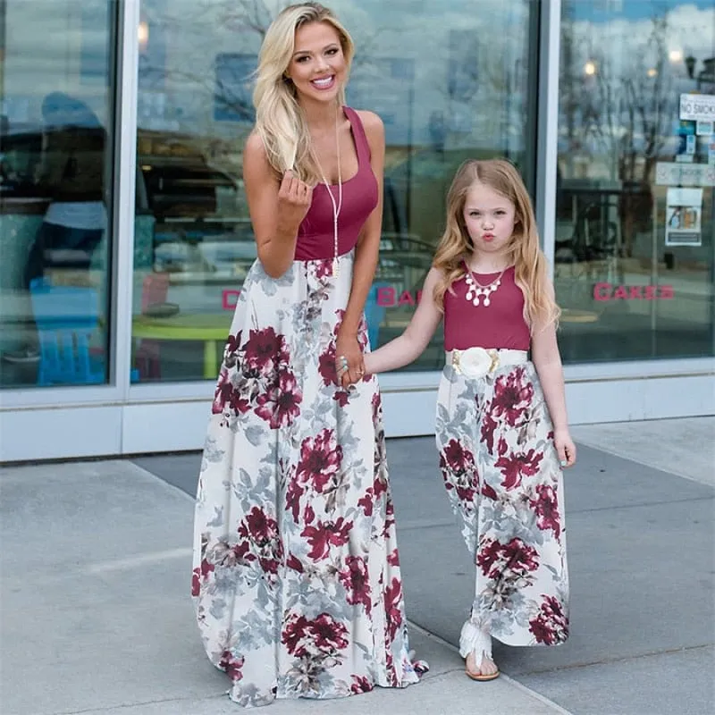 Kleid Bordeaux Blume