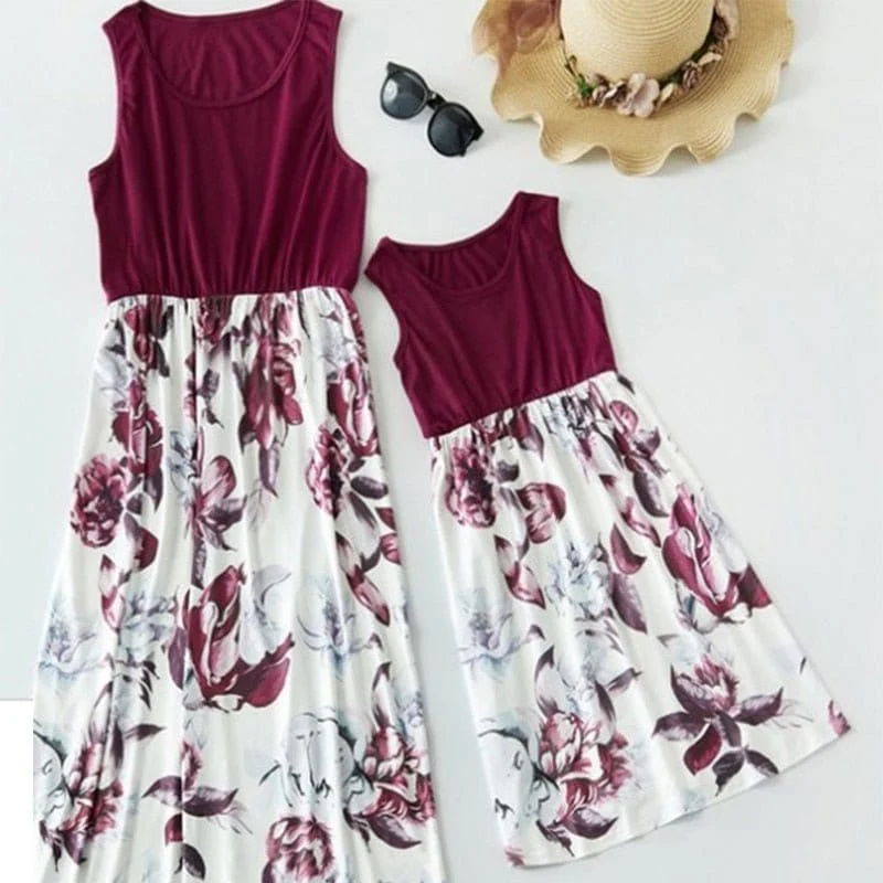 Kleid Bordeaux Blume