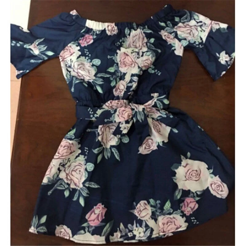 Kleid Mutter/Tochter Marineblau