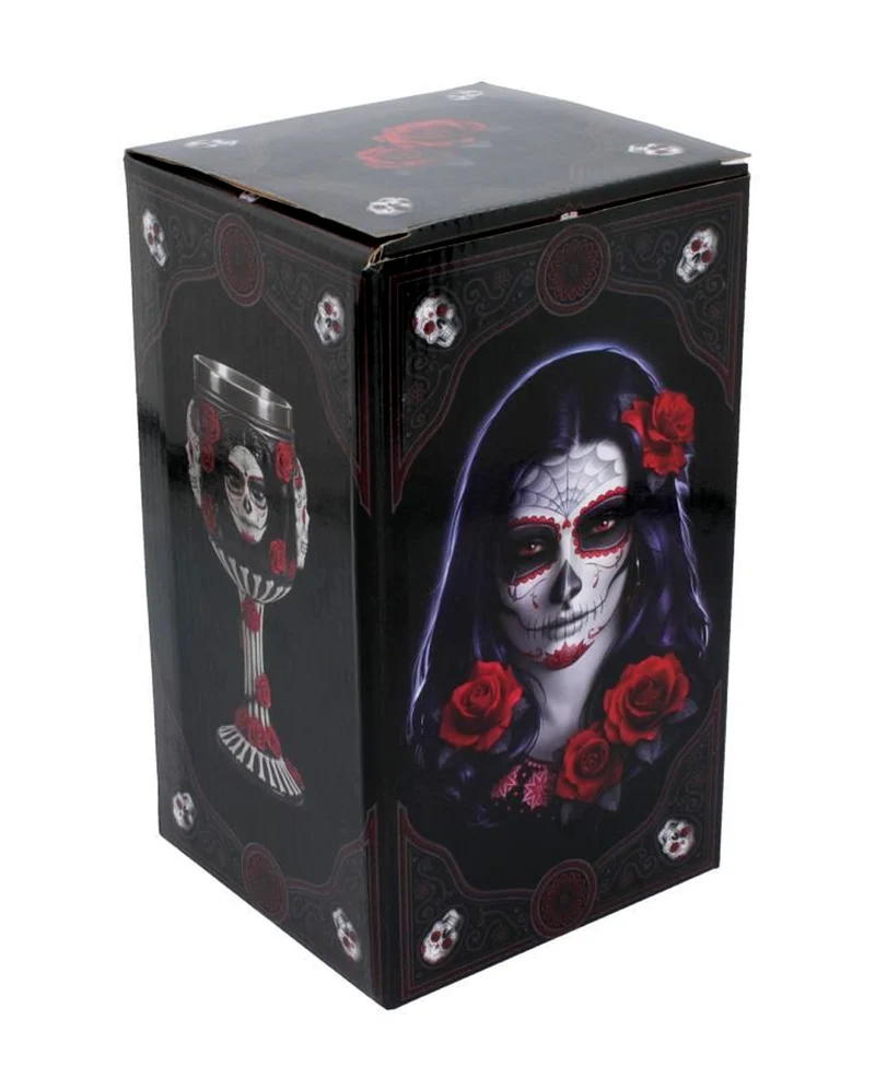 Sugar Skull Kelch mit Rosen