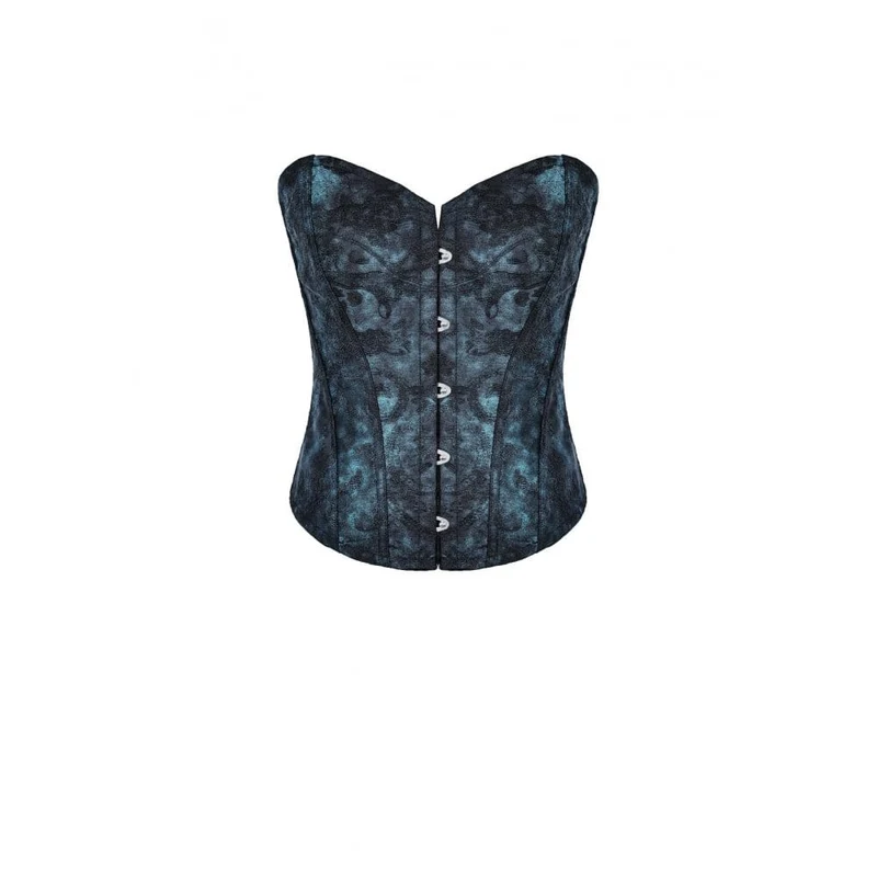 Gothic-Vintage-Jacquard-Schnürkorsett für Damen mit Überbrustumfang
