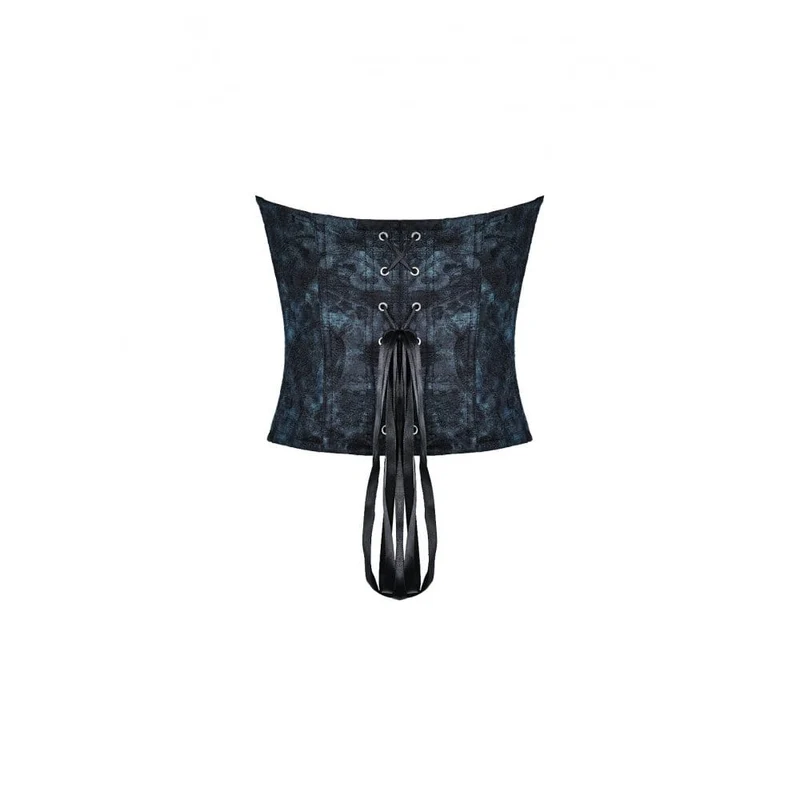 Gothic-Vintage-Jacquard-Schnürkorsett für Damen mit Überbrustumfang