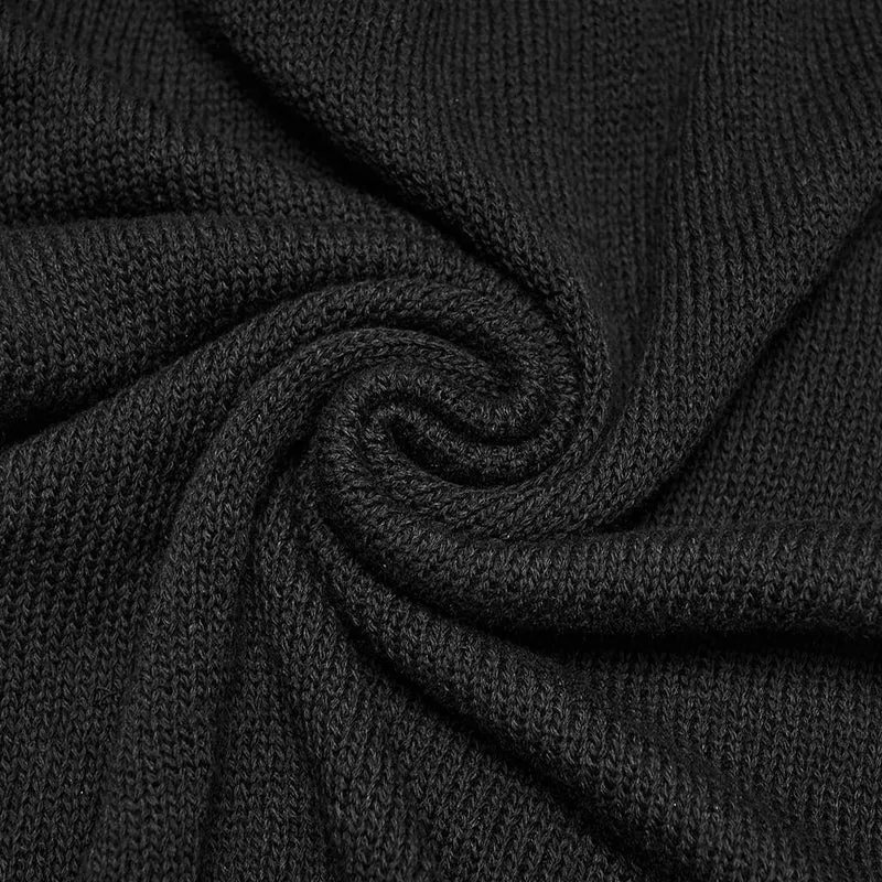 Punk-Kapuzenpullover für Damen mit drapiertem Kragen