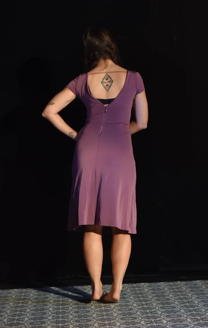 Kleid - Violettes Cocktailkleid - W041