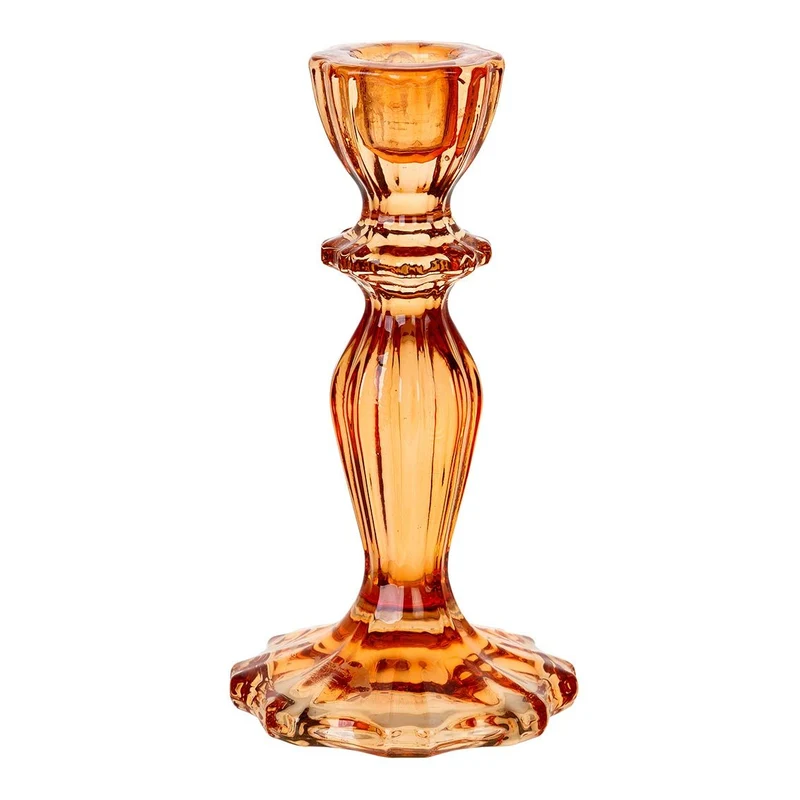 Stabkerzenständer Glas Orange