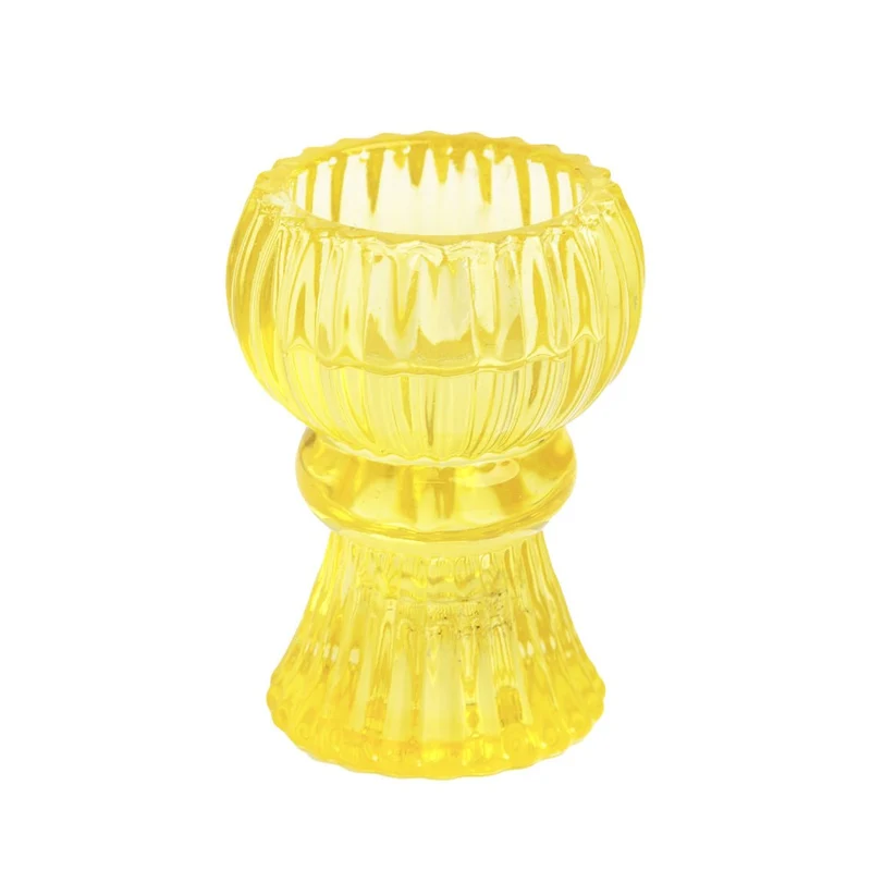Kerzenständer 2-in-1 Gelb