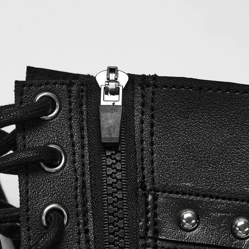 Punk-Schnürbustier mit bösem Blick für Damen, Neckholder