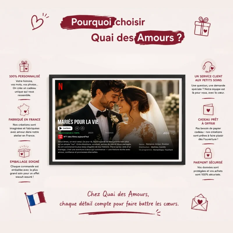 Poster Netflix personnalisé - Notre Mariage