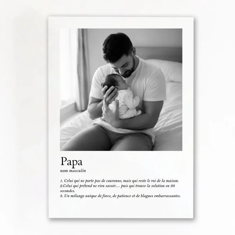 Affiche Personnalisée - Définition Papa