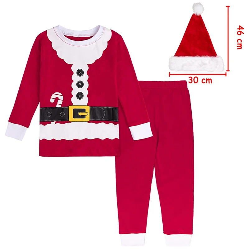Weihnachtsmann-Pyjama Jungen Mädchen