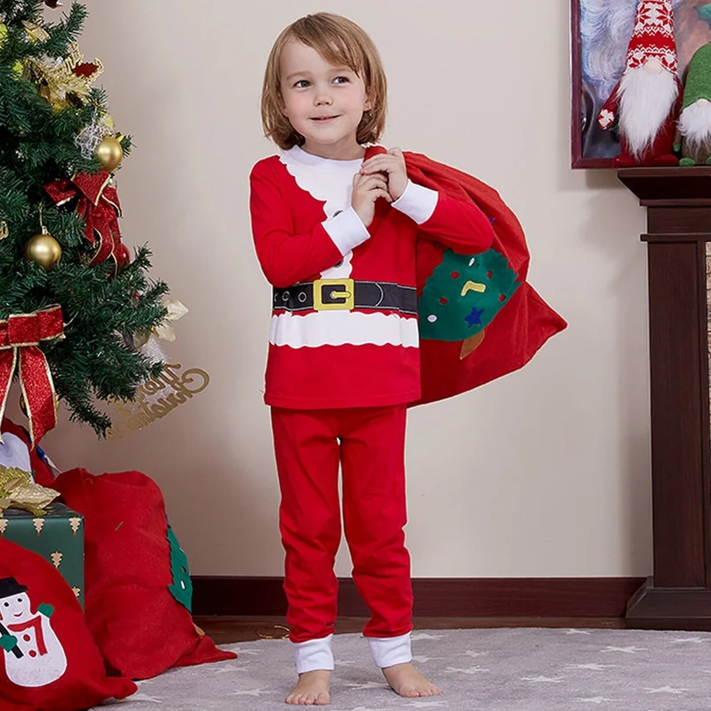 Weihnachtsmann-Pyjama Jungen Mädchen
