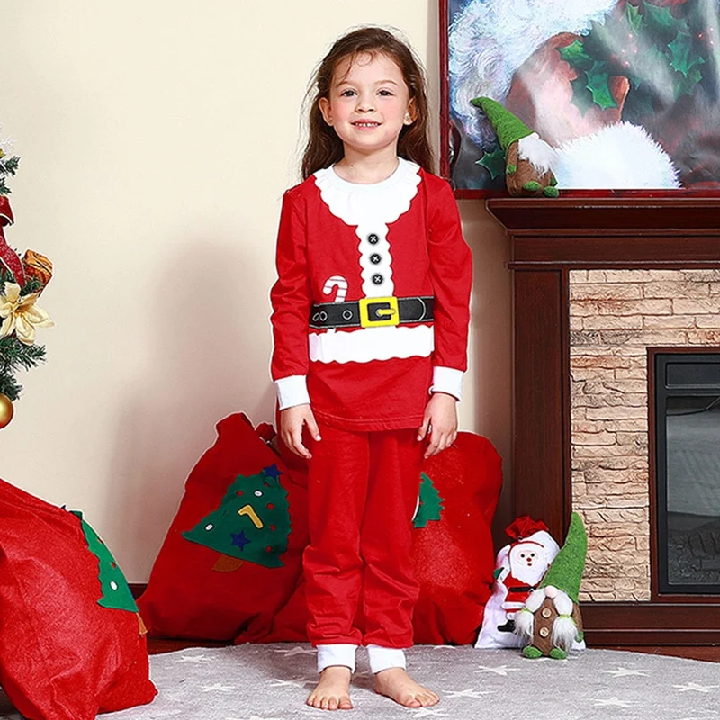 Weihnachtsmann-Pyjama Jungen Mädchen