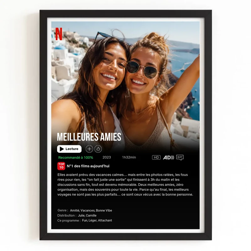 Affiche de Film Netflix personnalisée - Meilleures Amies