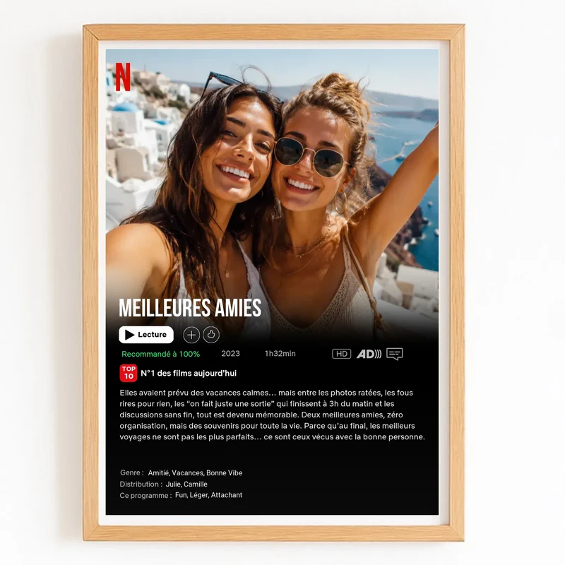 Affiche de Film Netflix personnalisée - Meilleures Amies