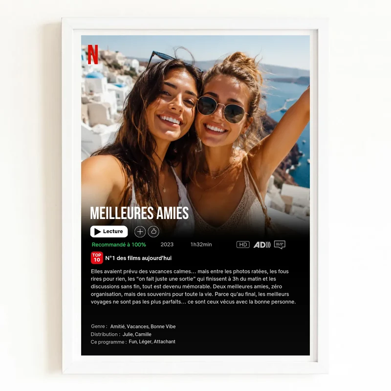 Affiche de Film Netflix personnalisée - Meilleures Amies