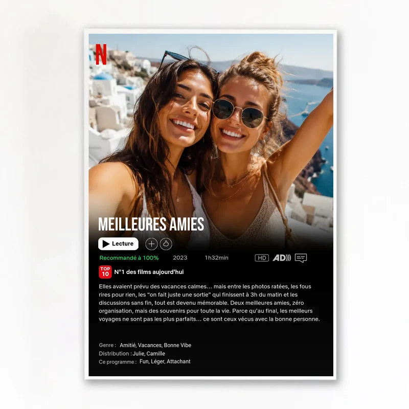 Affiche de Film Netflix personnalisée - Meilleures Amies