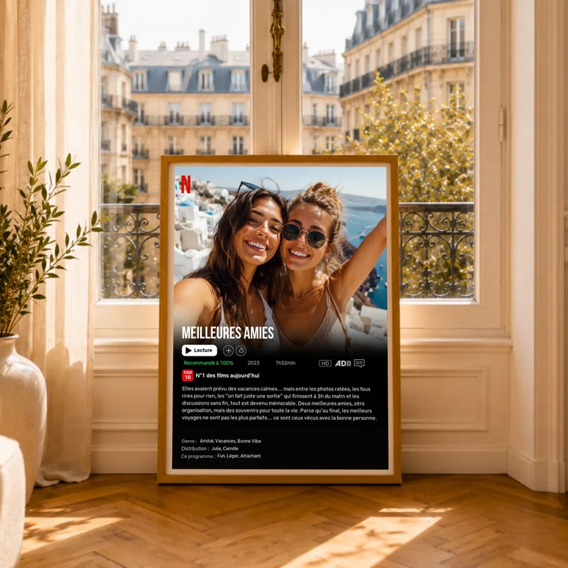 Affiche de Film Netflix personnalisée - Meilleures Amies