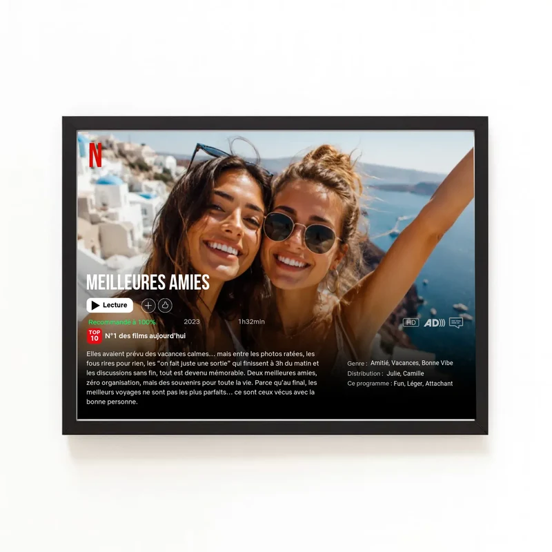 Affiche de Film Netflix personnalisée - Meilleures Amies