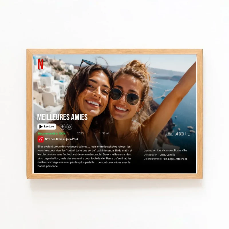 Affiche de Film Netflix personnalisée - Meilleures Amies