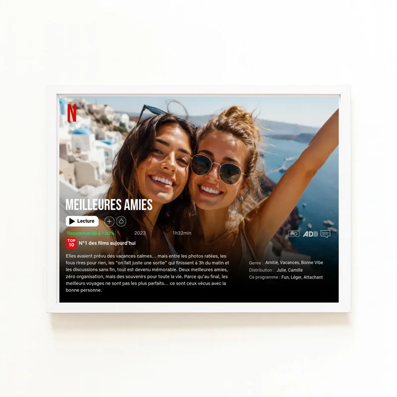 Affiche de Film Netflix personnalisée - Meilleures Amies