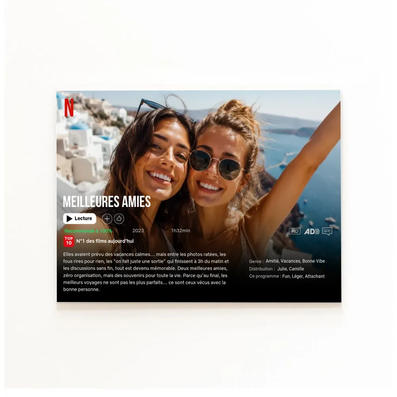 Affiche de Film Netflix personnalisée - Meilleures Amies