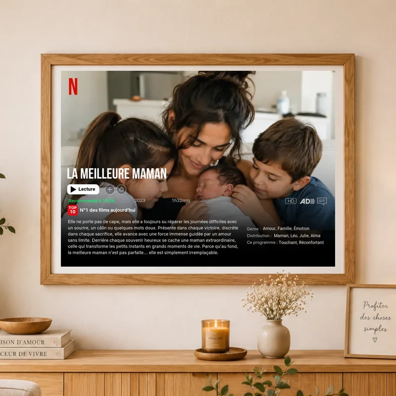 Affiche Netflix Personnalisée - La meilleure Maman