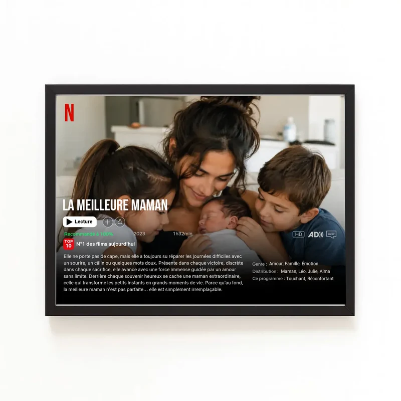 Affiche Netflix Personnalisée - La meilleure Maman