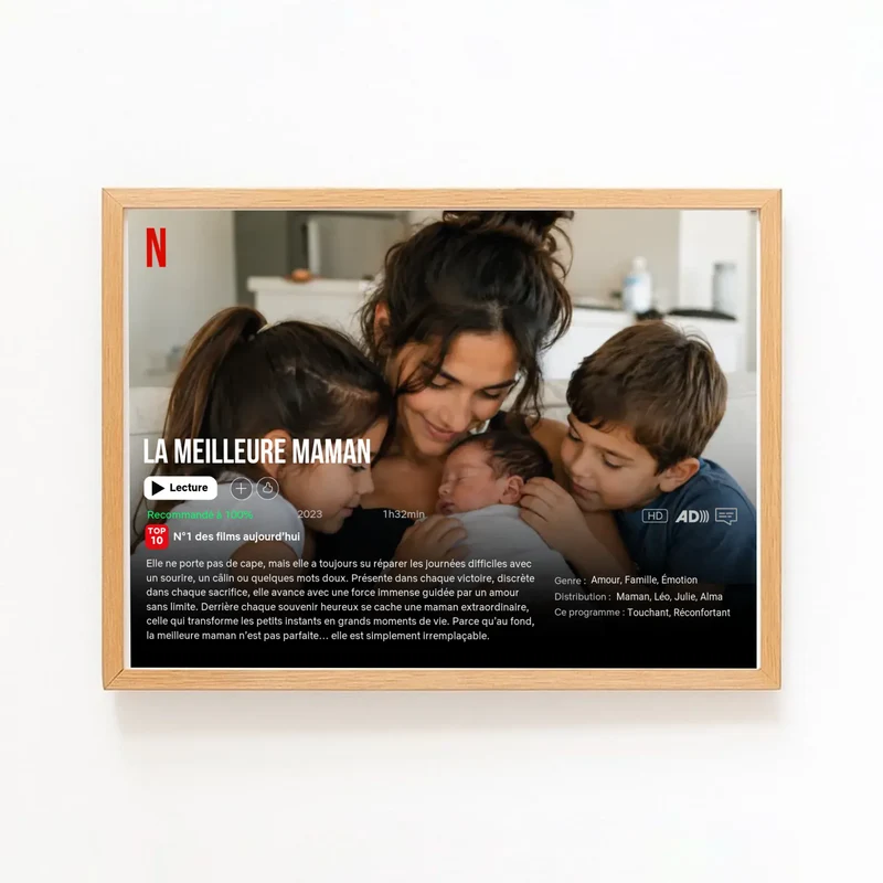 Affiche Netflix Personnalisée - La meilleure Maman
