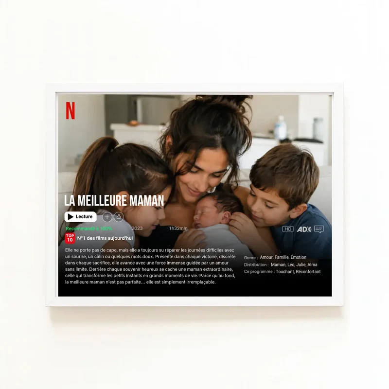 Affiche Netflix Personnalisée - La meilleure Maman