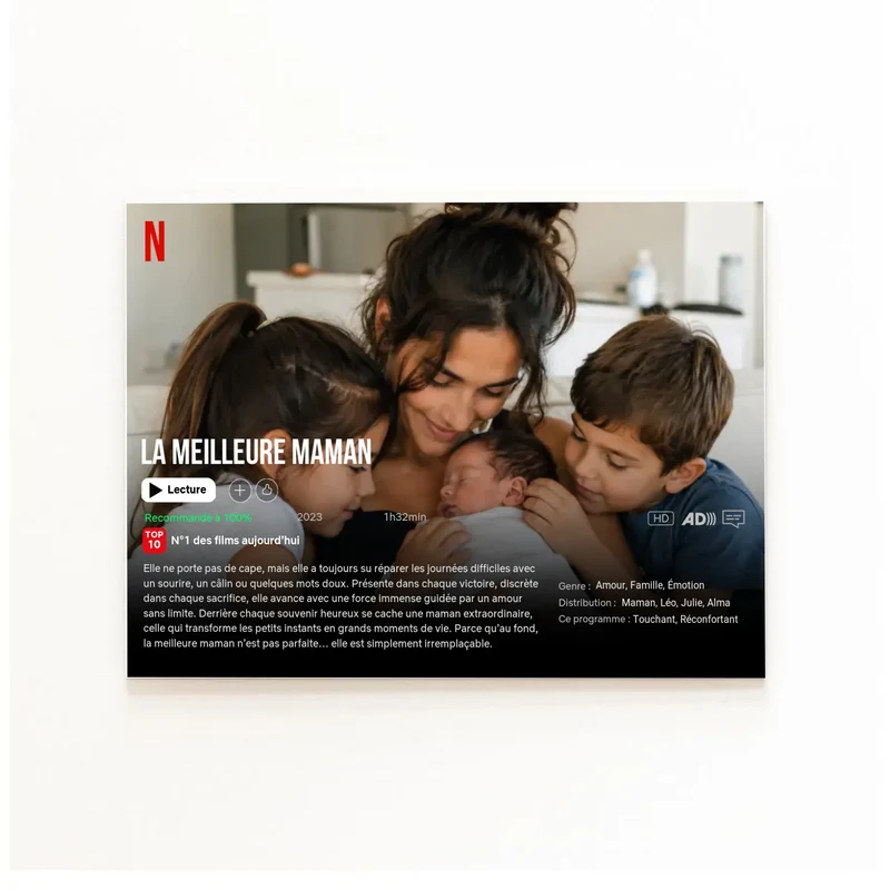 Affiche Netflix Personnalisée - La meilleure Maman