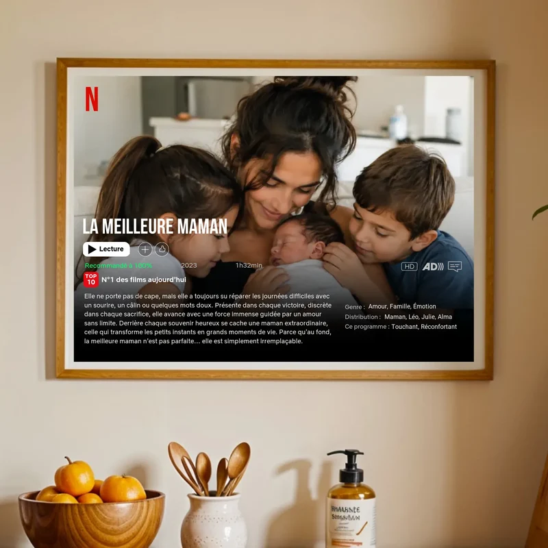 Affiche Netflix Personnalisée - La meilleure Maman