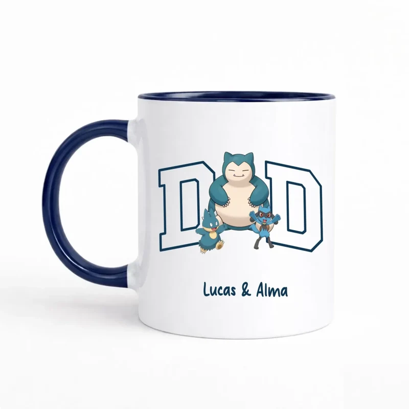 Mug papa personnalisé | Papa et ses monstres