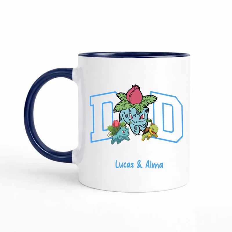 Mug papa personnalisé | Papa et ses monstres