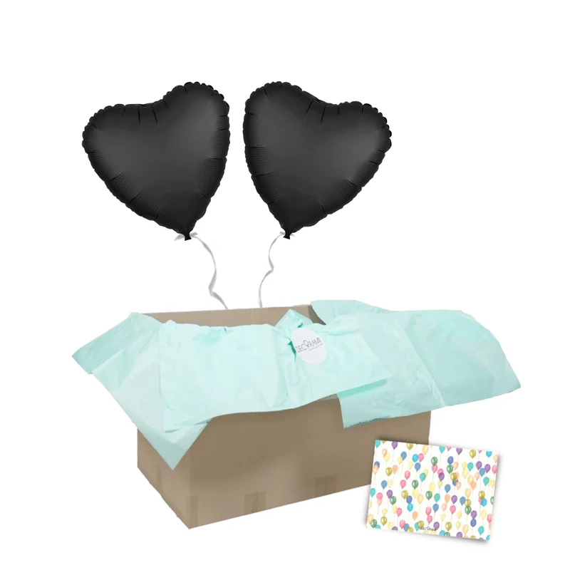 + 2 Herzen Helium-gefüllt (nur in Kombination mit "Heliumballon-Geschenk 2 XXL Wunschzahlen" bestellbar)