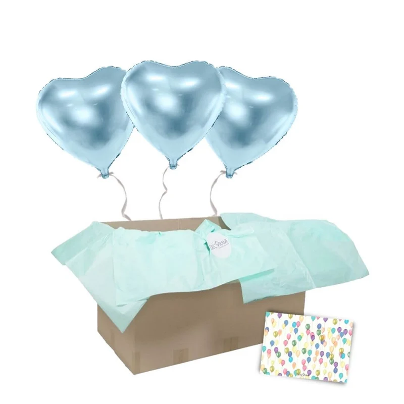 + 3 Herzen Helium-gefüllt (nur in Kombination mit "Heliumballon-Geschenk 1 XXL Wunschzahl" bestellbar)