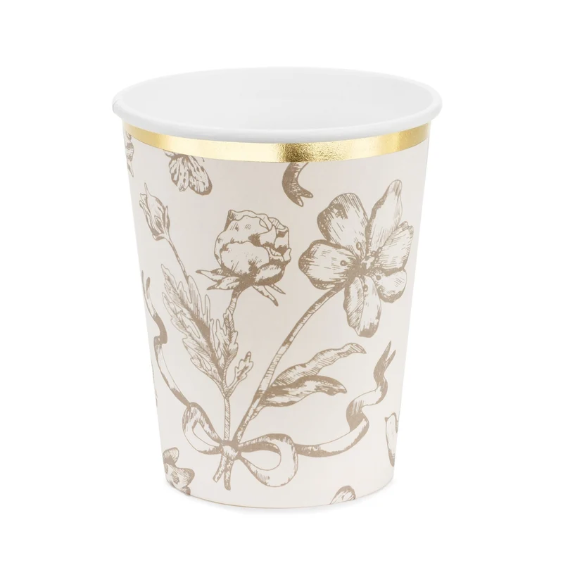 Pappbecher Blumen 6 Stk.